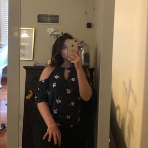 small American eagle off the shoulder top